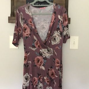 Rose dress with tie in back